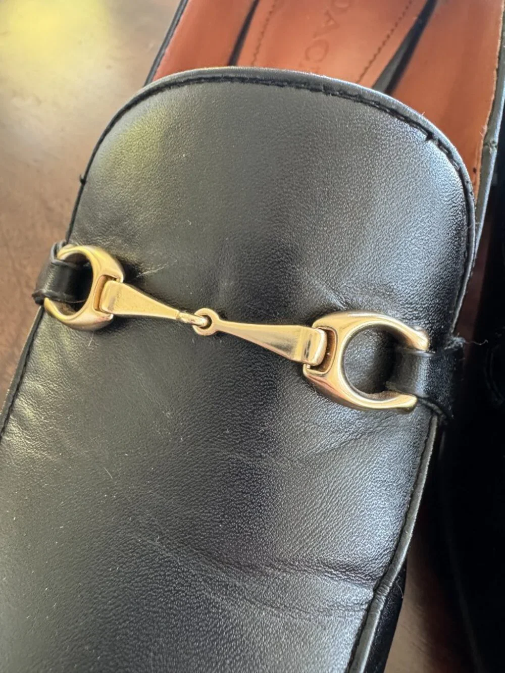 COACH Nea Block Heel Leather Horsebit Loafer